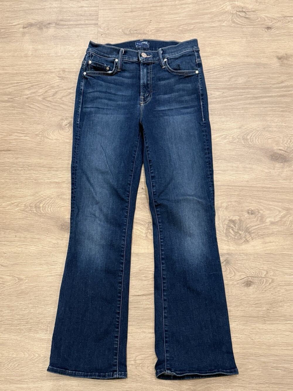 Mother The Insider Crop Faster Jeans Womens 25 Blue Denim